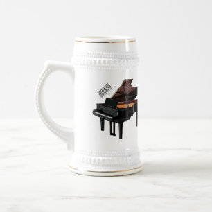 Piano-Cartoon Bierglas