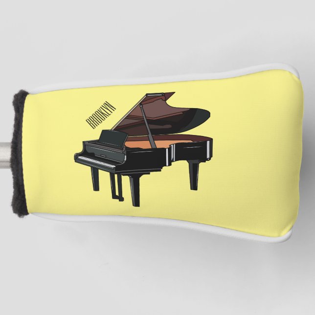 Piano-Cartoon Golf Headcover (Vorderseite)