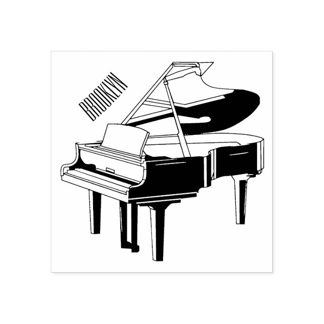 Piano-Cartoon Gummistempel (Prägung)