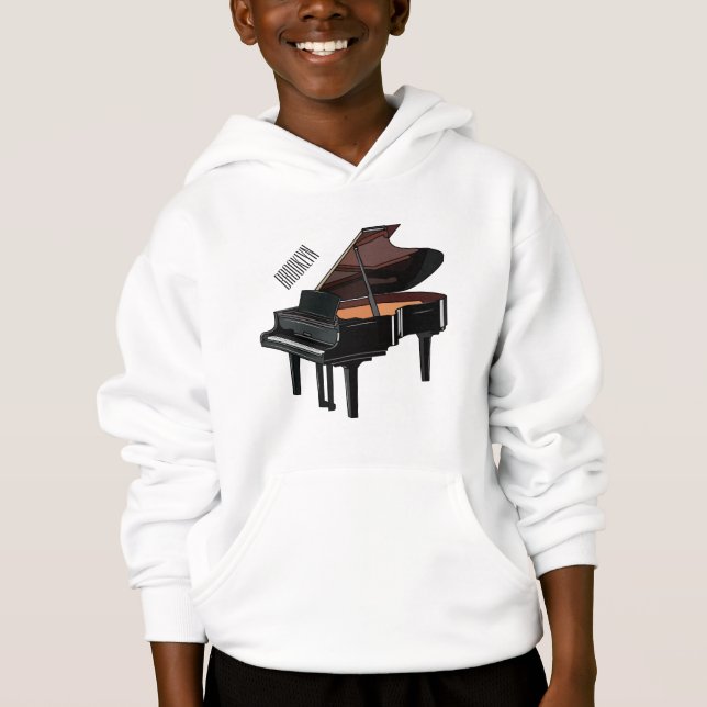 Piano-Cartoon Hoodie (Vorderseite)