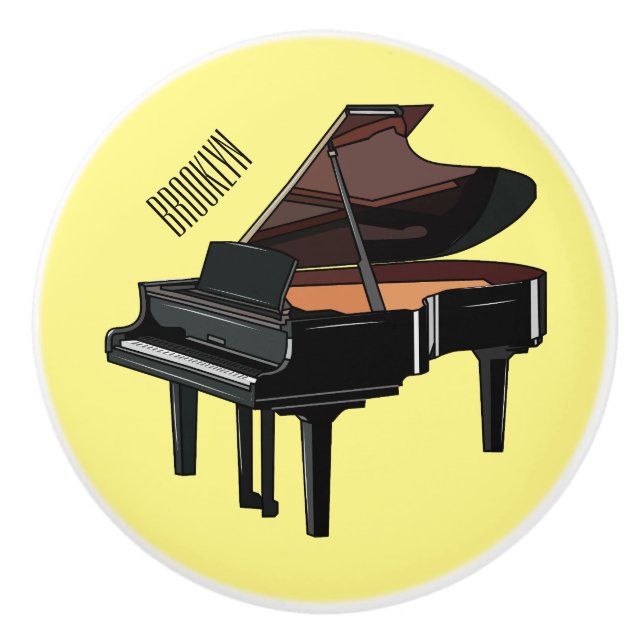 Piano-Cartoon Keramikknauf (Vorderseite)