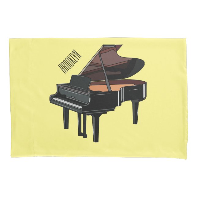 Piano-Cartoon Kissenbezug (Vorderseite)