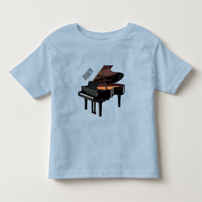 Piano-Cartoon Kleinkind T-shirt (Vorderseite)