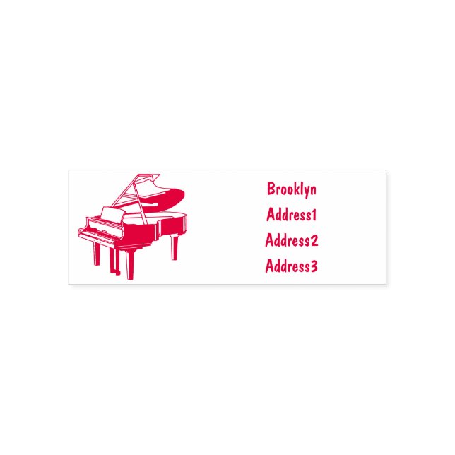 Piano-Cartoon Permastempel (Design)