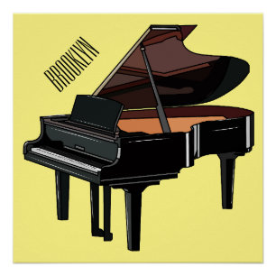 Piano-Cartoon Poster