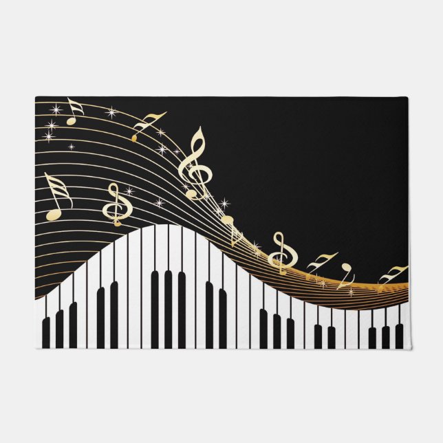 Piano Doormat, Klavier-Lover-Geschenk, Musik-Liebe Fußmatte (Vorderseite)