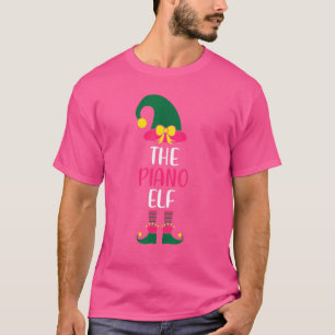 Piano Elf Familie Matching Gruppe Weihnachten Frau T-Shirt
