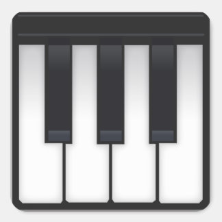 Piano Emoji Quadratischer Aufkleber