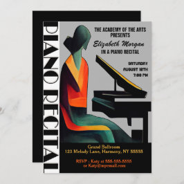 Piano Erwägung Moderne minimale Abstrakte Einladun Einladung