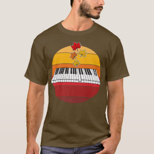 Piano Fall Pianist Erntedank Herbstmusik Teach T-Shirt