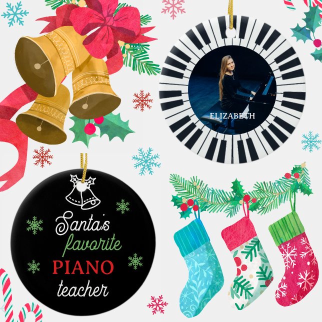Piano-Foto-Pianist von Santa Lieblings Keramik Ornament (Von Creator hochgeladen)
