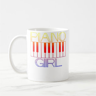 Piano Girl Designs für Klavierspieler Kaffeetasse