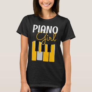 Piano Girl Funny Pianist Musikfreunde T-Shirt
