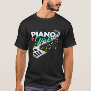 Piano Girl Gift Keyboard Player Musikleitung T-Shirt