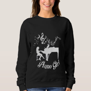 Piano Girl Pianist Klassischer Musiker Keyboard Wo Sweatshirt