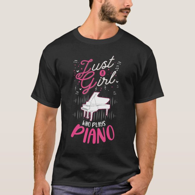 Piano Girl Pianist Piano Player T-Shirt (Vorderseite)