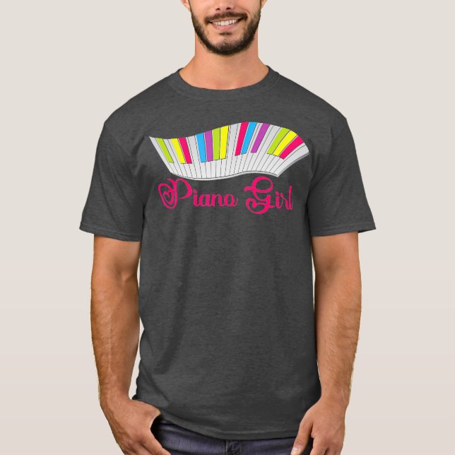 Piano Girl Piano Player Musikalischer Pianist Keyb T-Shirt (Vorderseite)