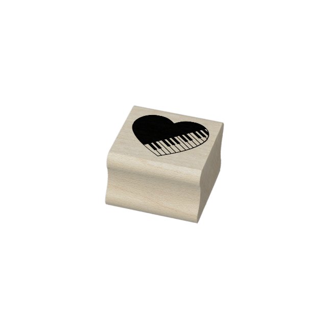 Piano Heart Gummistempel (Stempel)