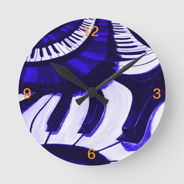 Piano Hwy Runde Wanduhr (Vorderseite)