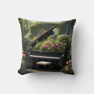 Piano in Bloom- Gartenmalerei Kissen