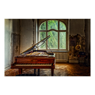 Piano in der Villa Poster