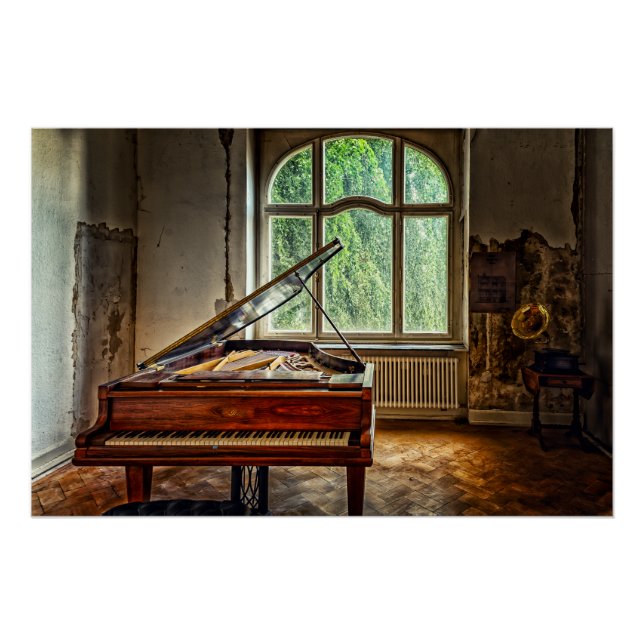 Piano in der Villa Poster (Vorderseite)