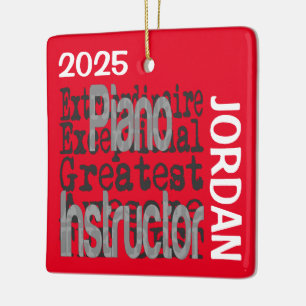 Piano Instructor Extraordinaire CUSTOM Keramikornament