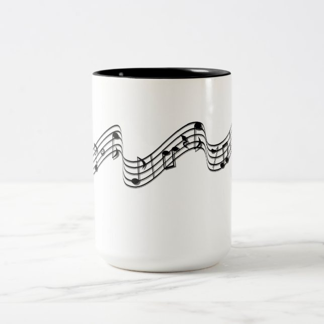 Piano-Kaffee-Tasse Zweifarbige Tasse (Mittel)