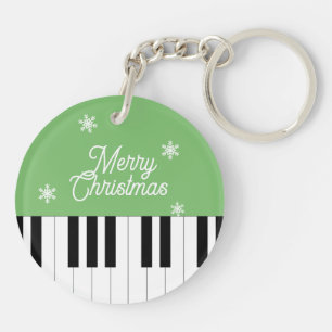 Piano Key Jingle Bell Frohe Weihnachts Rot Grün Schlüsselanhänger