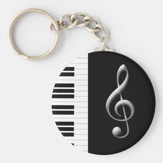 Piano Key und Gclef Schlüsselanhänger (Vorne)