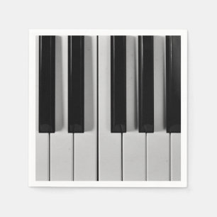 Piano Keyboard Custom Paper Napkins Serviette