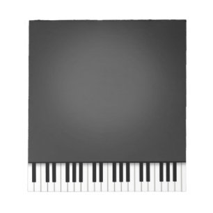 Piano Keyboard Fun Black 5.5x6 Musik Notizblock