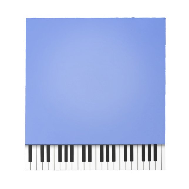 Piano Keyboard Fun Blue 5.5x6 Musik Notizblock (Vorderseite)