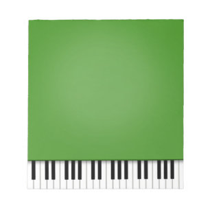 Piano Keyboard Fun Green 5.5x6 Musik Notizblock
