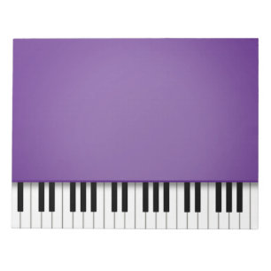 Piano Keyboard Fun Lila 8.5 x 11 Musik Notizblock