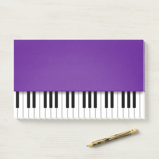 Piano Keyboard Fun Lila Music Post-it Klebezettel (Auf Schreibtisch)