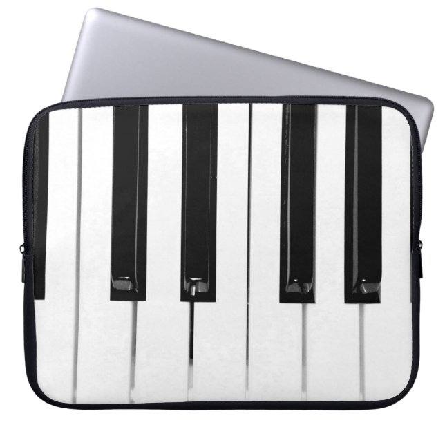 Piano Keyboard Keys Laptopschutzhülle (Vorderseite)