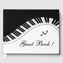 Piano Keyboard Music Guest Book