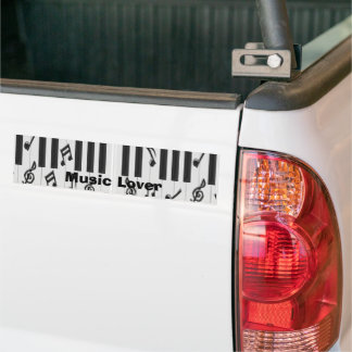 Piano Keyboard Music Lover Autoaufkleber