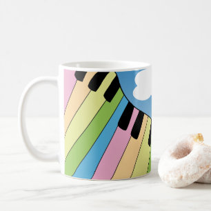 Piano Keyboard Music Sky Wolken Hübsch Kaffeetasse
