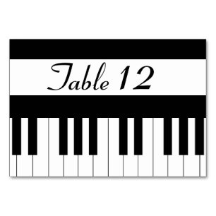 Piano Keyboard Music Wedding Table No Card Tischnummer