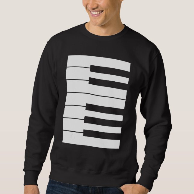 Piano keyboard octave perfect it outfit for pianis sweatshirt (Vorderseite)