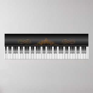 Piano Keyboard Poster