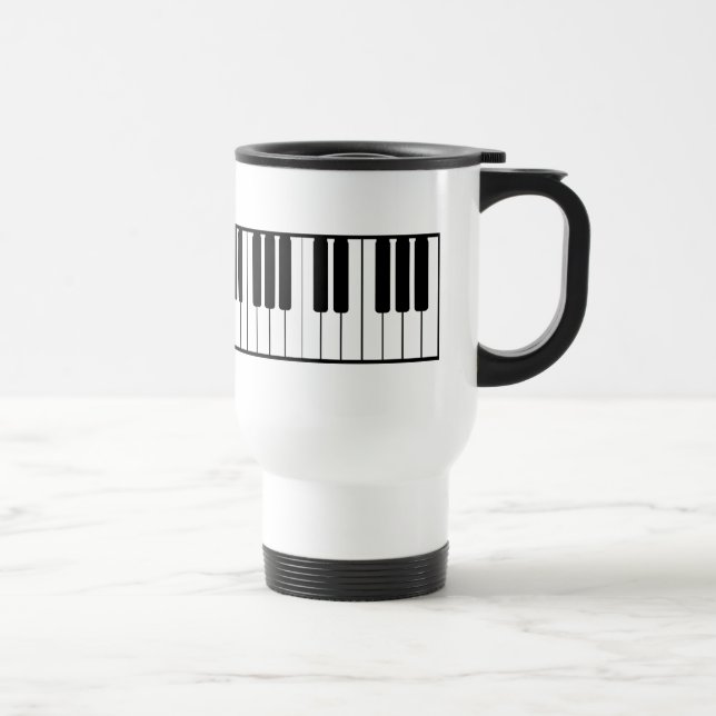 Piano Keyboard Travel Mug Reisebecher (Rechts)