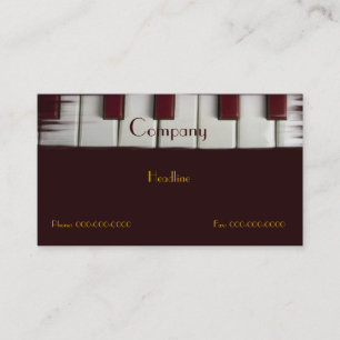 Piano Keys Business Card Visitenkarte