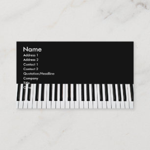 Piano Keys Business Card Visitenkarte