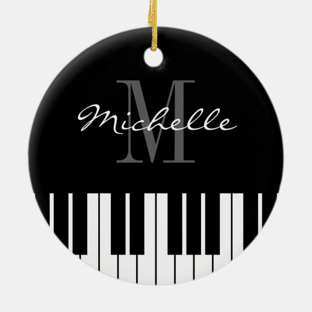 Piano Keys Christmas tree ornament for Pianist (Hinten)