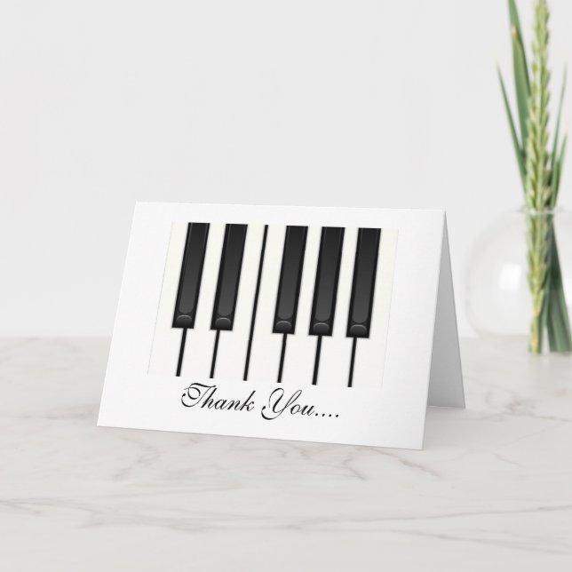 Piano Keys Dankeskarte (Vorderseite)