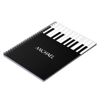 PIANO KEYS DESIGN NAME MUSIC LOVER NOTIZBLOCK