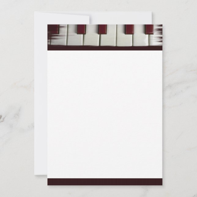 Piano Keys Einladung (Vorderseite)